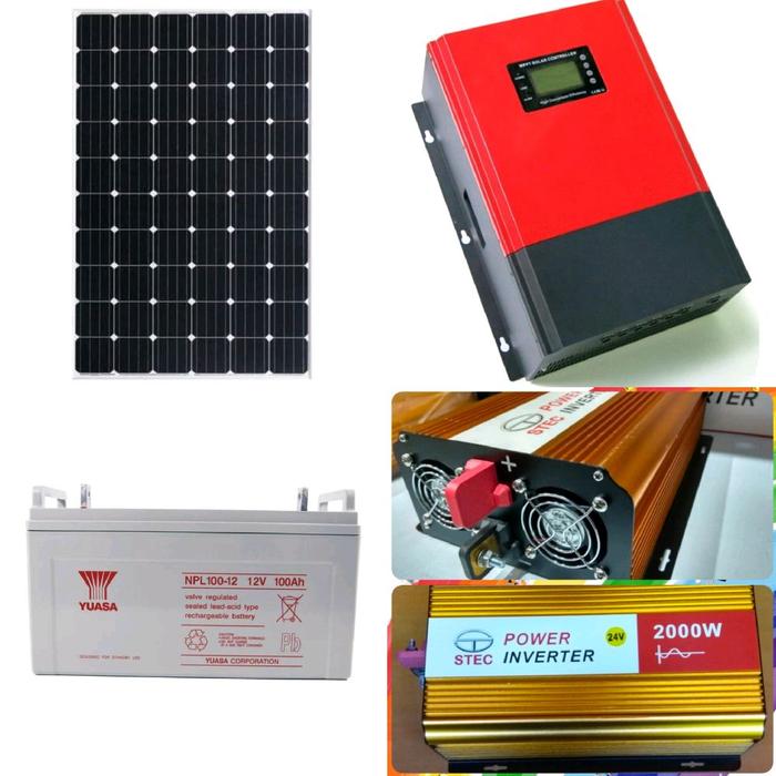 Jual Paket Solar Panel PLTS Tenaga Surya 1000watt 1000w free packing ...