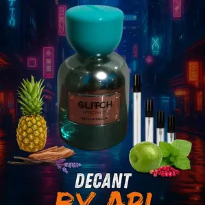 Decant parfum Mykonos x Setiawan Ade Glitch extrait de parfum, tersedia 1ml, 2ml, 3ml, 5ml, dan 10ml.