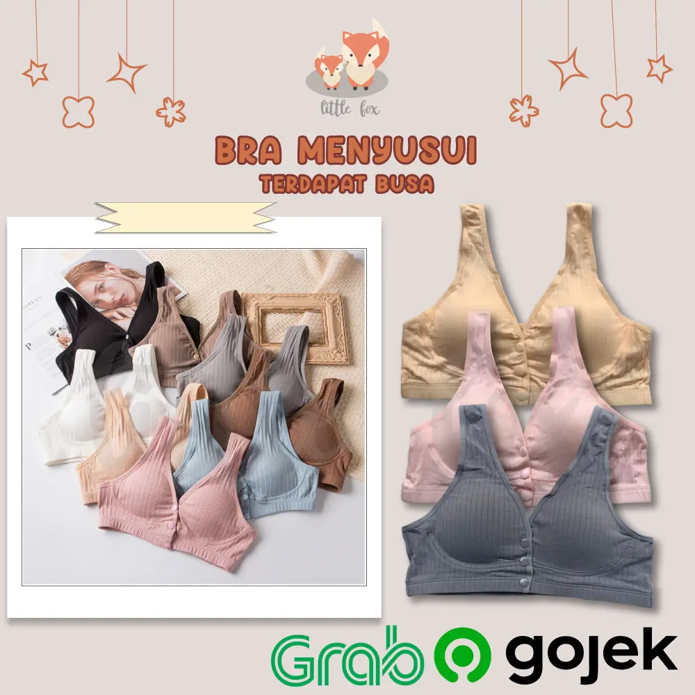 Bra Menyusui Kancing Depan Pakaian Dalam Wanita Ibu Hamil Tanpa Kawat SEAMLESS Nursing Bra / Maternity Bra Busa BH Busui