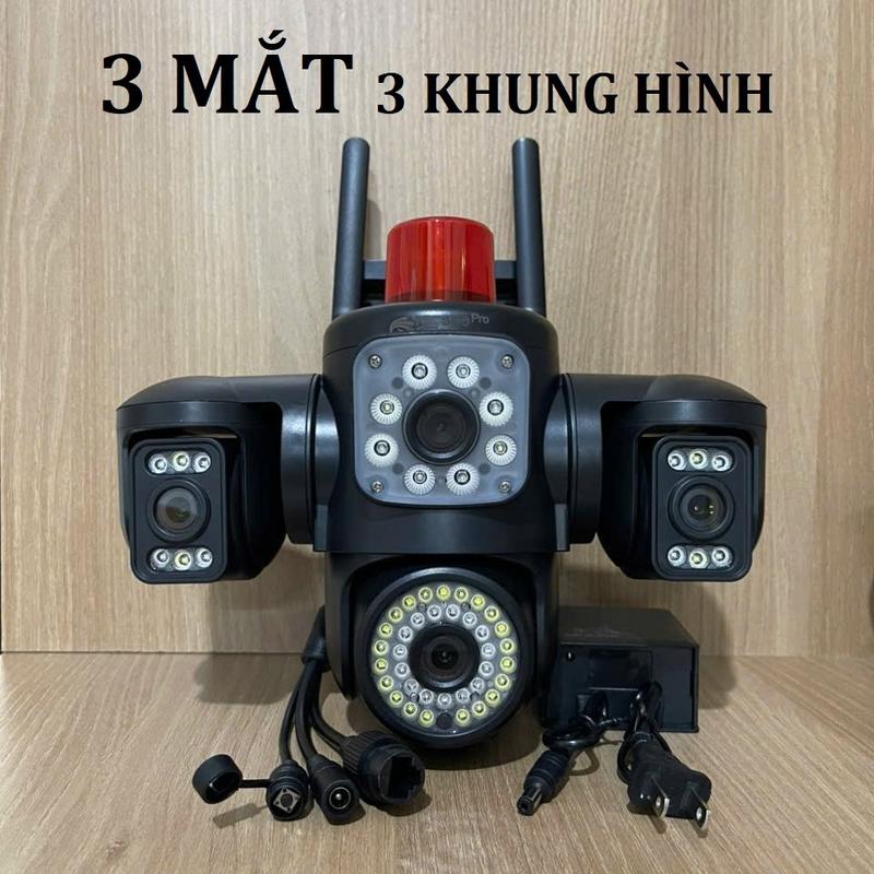 Camera Yoosee 3 Mắt 3 Màn Hình F56JD - Xoay 4 Chiều Đàm Thoại 2 Chiều - Hình Ảnh Sắc Nét Góc Quan Sát Rộng - Xoay Theo Chuyển Động Và Báo Động Cảnh Báo - Hàng Nhập Khẩu