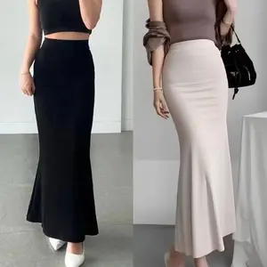 Haighwaist Rok Wanita Mermaid - Lunar Mermaid Maxi Skirt - Rok Flare Wanita Scuba Premium