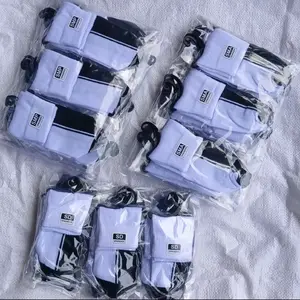 Grosir 1 lusin kaos kaki anak sekolah pendek SD SMP SMA Model sport mata kaki hitam putih