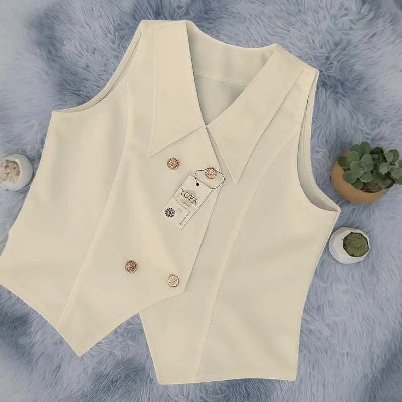 EVI VEST / VEST BASIC WANITA / Vest Atasan Wanita Crop EVI Vest  Casual Rompi