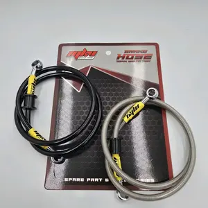 Selang Rem Motor 95cm Karbon Polos - Selang Rem Depan Motor 95cm Universal Matic Bebek Bisa Kendaraan Motorcycle