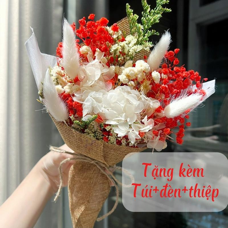 Bó hoa khô baby vintage quà tặng sinh nhật giáng sinh valentine_M92