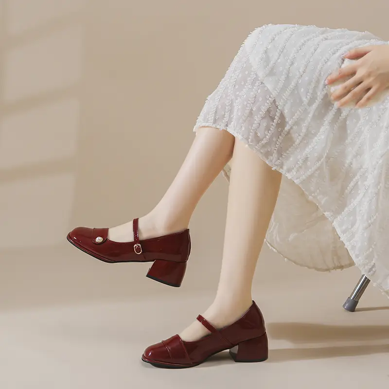 Sepatu Pesta Mayz 0023 Sepatu Kerja Heels Glossy Tali  3 Warna 6