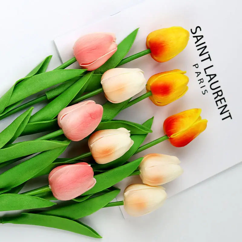 Artificial Tulip Artificial Flower Fake Flower for Wedding Party Home Outdoor Decor