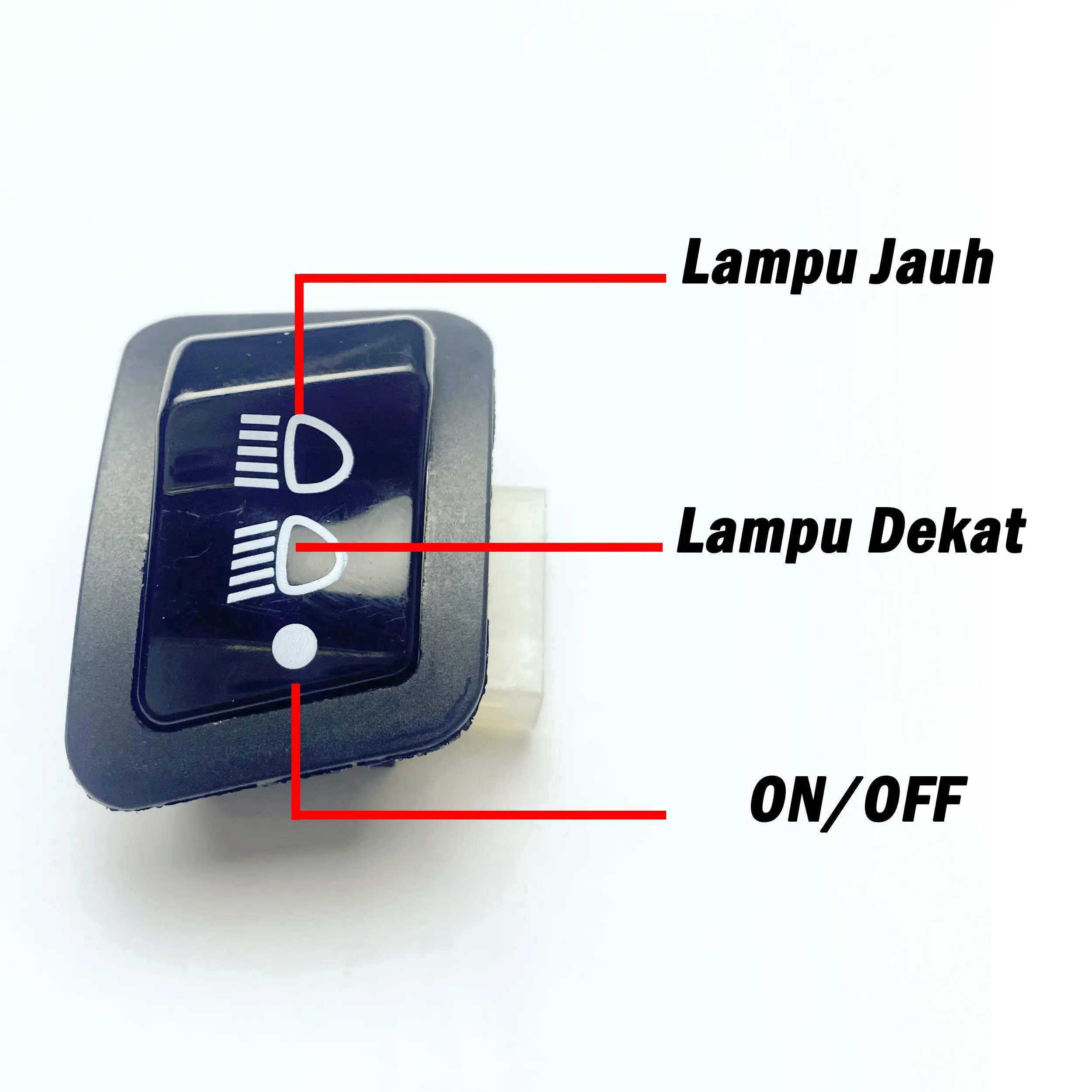Tombol Lampu 3 Mode Jauh Dekat On Off Beat F1 Pop Esp Blade New Scoopy Vario 125 Supra X 125 Motor
