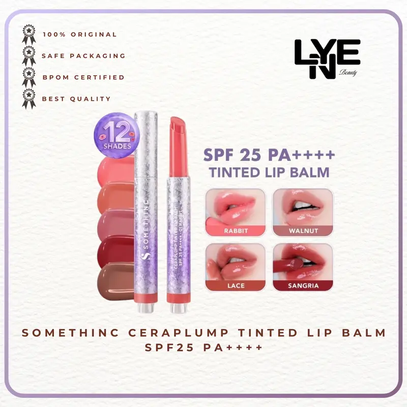 SOMETHINC Ceraplump Tinted Lip Balm SPF25 PA++++ Lip Tint Tahan Lama Lipstick Lipgloss Bibir 0