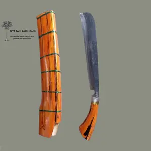 golok Kopi dan Coklat desain Ergonomis 37cm 50cm Sarung Kayu Nyaman Harian