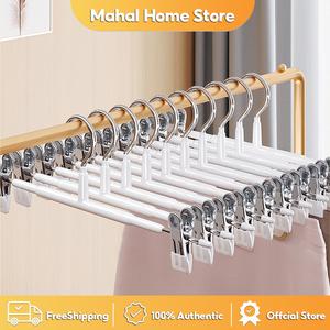 10Pcs Pants Hangers Clips Adjustable Clips Hanger Trousers Hanging No Trace Rack Non-Slip Clothes Organiser