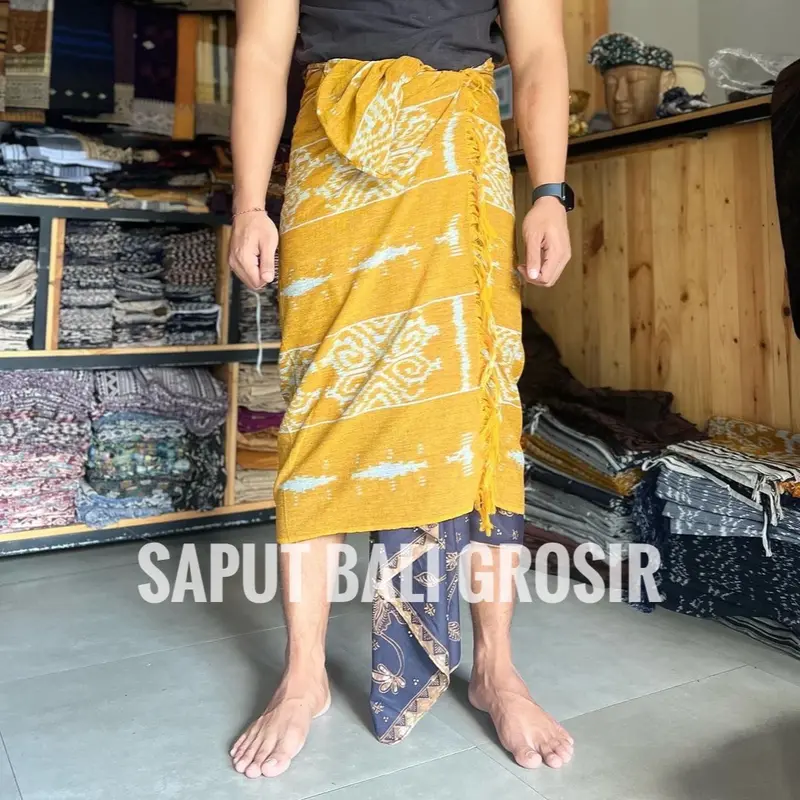 ￼SAPUT BALI GROSIR - saput bali pria terbaru - tenun blanket-udeng-endek-kuning - saput anak laki-laki - saput bali bordir-poleng- ungu-merah-coklat-tenun troso Muslim Nyaman Cowok Muda Kain 4