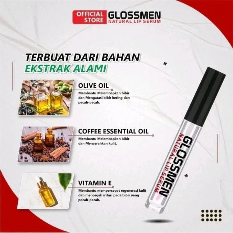 Pemerah Bibir Pria Pencerah Bibir Pria | Glossmen Lip Serum Mengatasi Masalah Bibir | TERAMPUH 1
