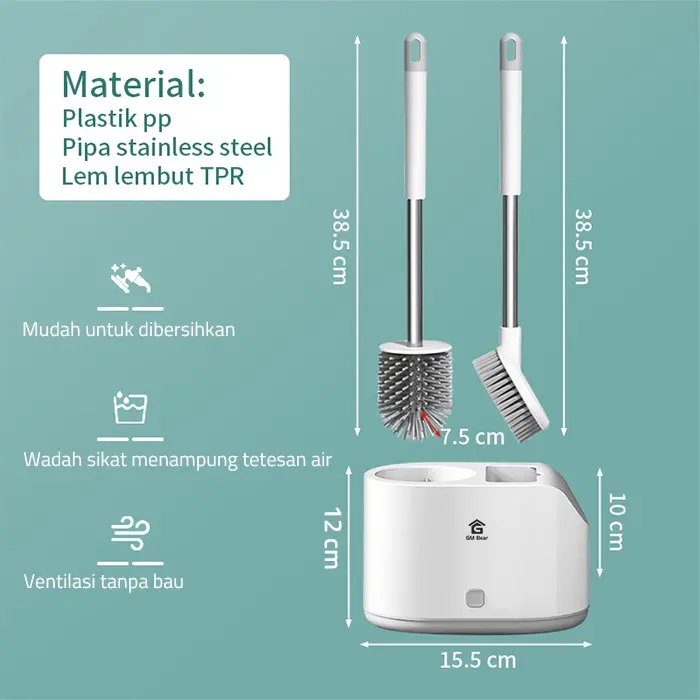GM Bear Sikat WC (2 in 1) 1993 - Sikat Pembersih Toilet Kamar Mandi 1