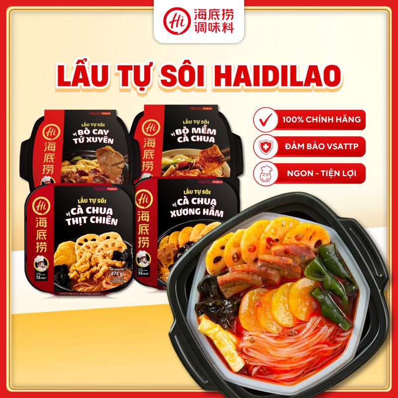 Lẩu tự sôi Haidilao/ Lẩu bò cay Tứ Xuyên/Lẩu bò mềm cà Chua/ Lẩu cà chua thịt chiên/ Lẩu cà chua xương hầm