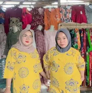 setelan sunan queen khusus warna kuning ukuran lengkap bahan adem