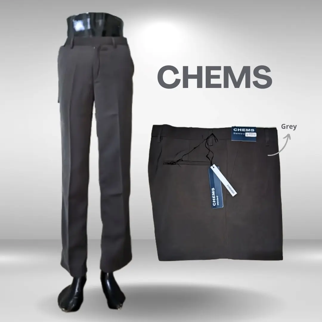 CHEMS STANDARD ORIGINAL - GREY - CELANA BAHAN FORMAL - CELANA KANTOR FORMAL