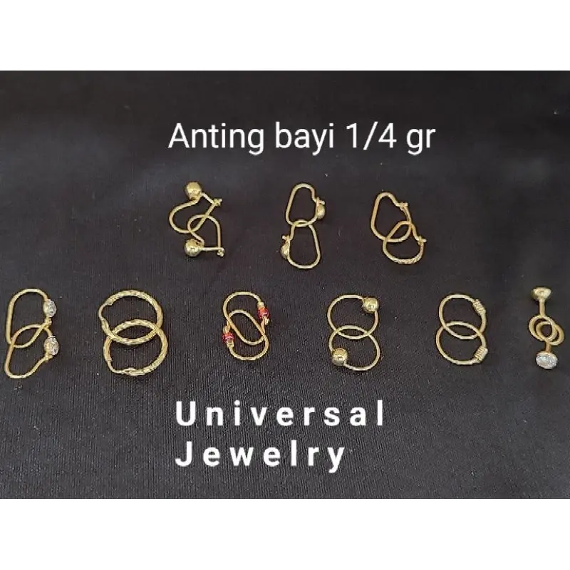 Anting Bayi Emas Muda seperempat gram 0