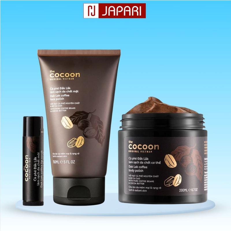  Tẩy Tế Bào Chết Da Mặt Body Môi Cocoon Thuần Chay - Japari 