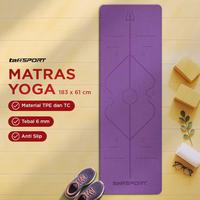 Gambar TaffSPORT Karpet Pilates Yoga Mat Anti Slip TPE 183 x 61 CM Purple dari Taffware Official Store Kota Administrasi Jakarta Barat 2 Tokopedia
