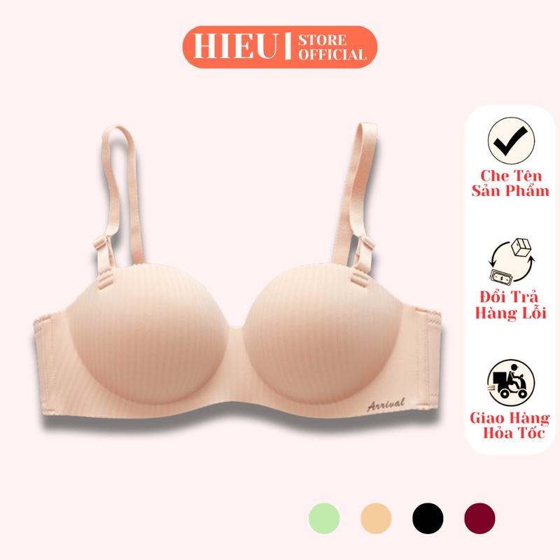 Áo Ngực Su Đúc Không Gọng Cúp Ngang Đệm Dày 5cm Siêu Nâng, Tạo Khe Đẹp - H2288