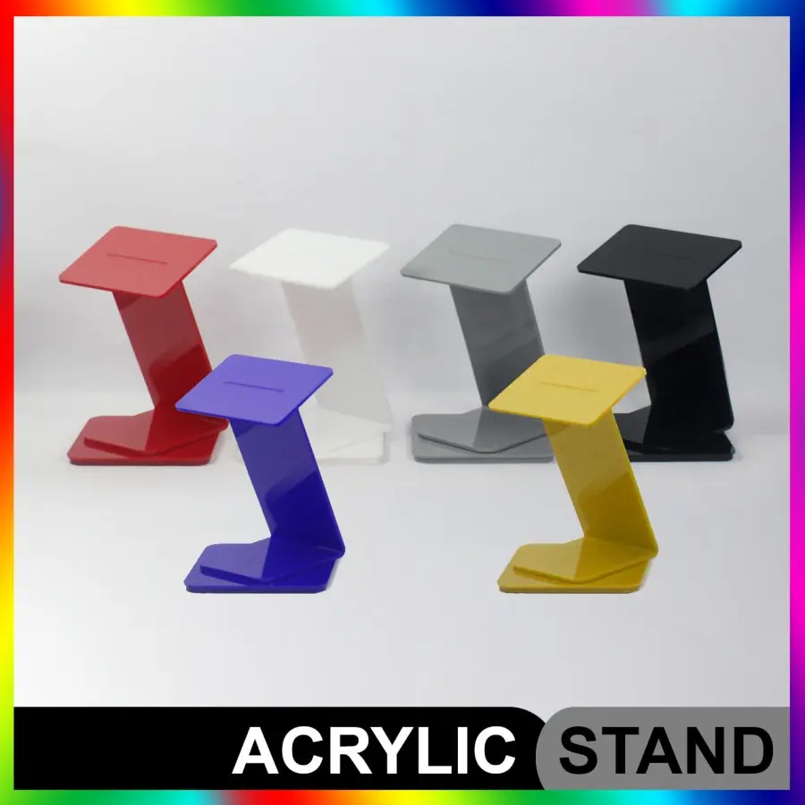 Holder/Dudukan Putar T=20cm Acrylic Kasir Tablet Android 7-13 Inch - Putih, Tanpa Logo
