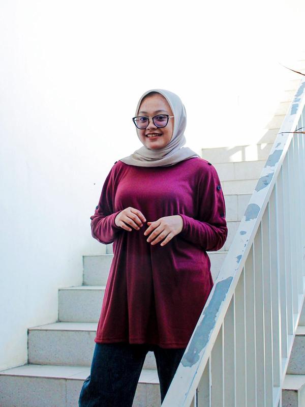 By-BALQIS - Auliya Blouse Batwing Blus Atasan Wanita Jumbo Variasi Kancing 6