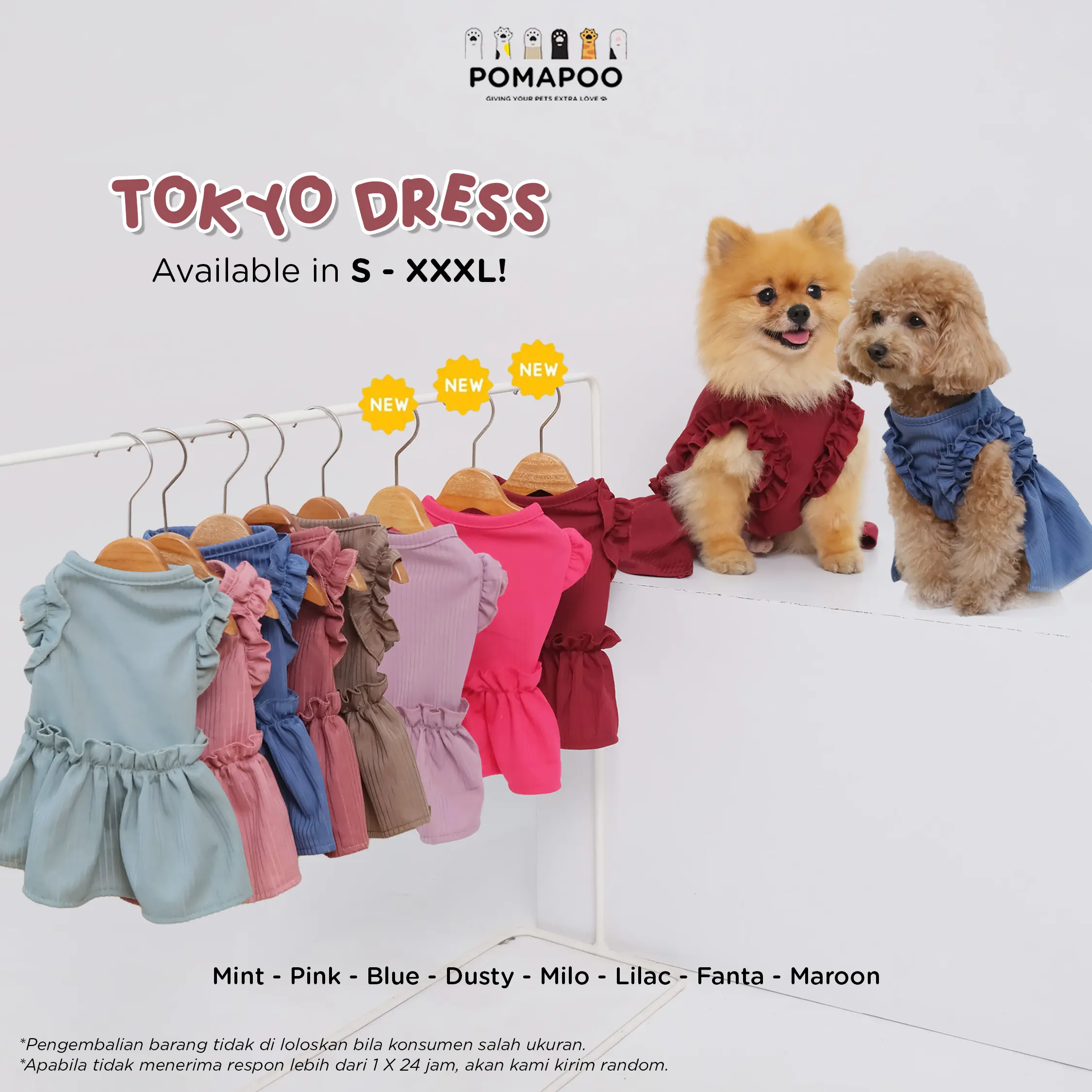 POMAPOO - Baju Kucing dan Baju Anjing Tokyo Dress