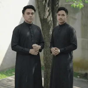 Louzman Thobe Taufeeq / Gamis Pria / Jubah lengan panjang slimfit Dewasa