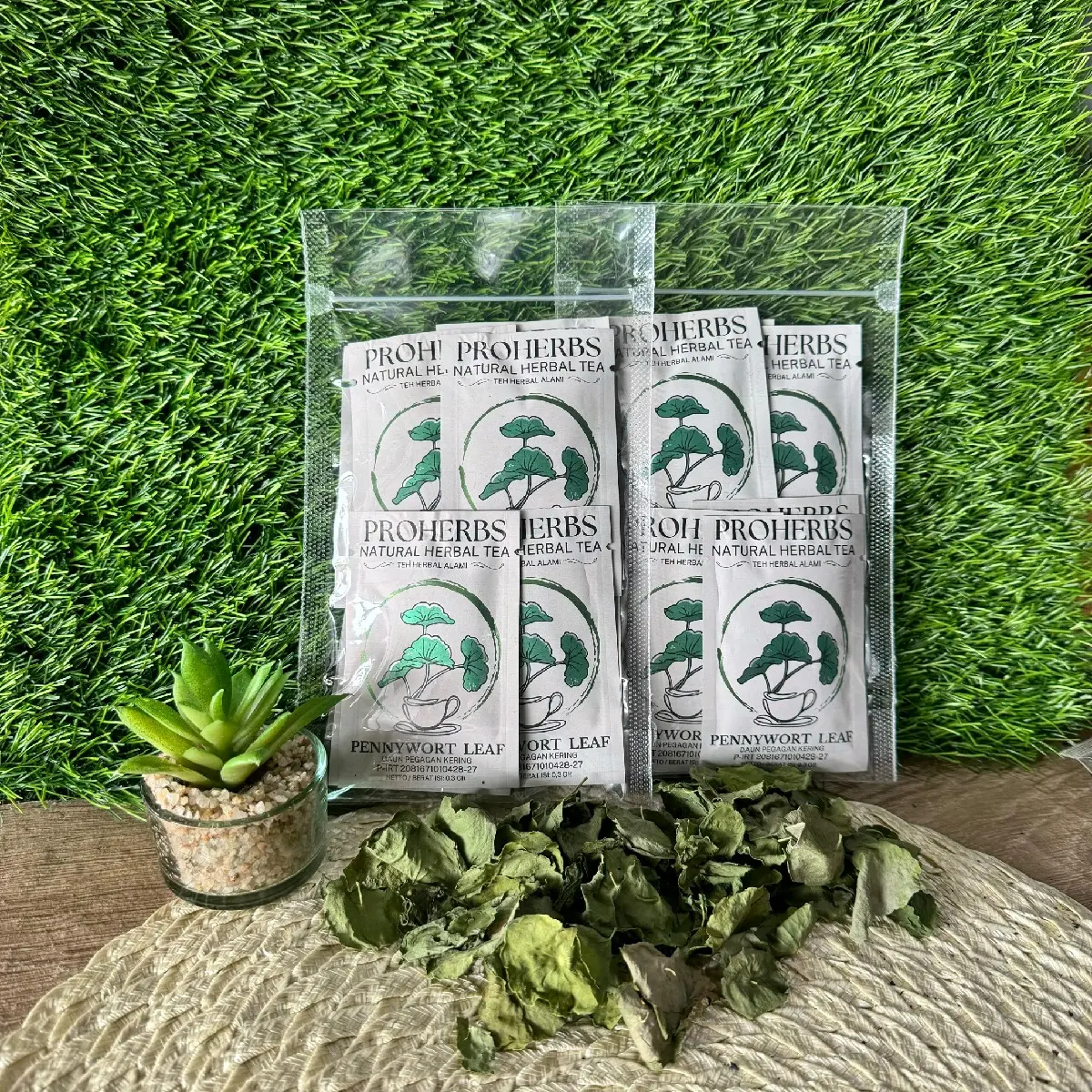 Proherbs Daun Pegagan Kering - Pennywort Leaf Tea - 100% Organik Minuman