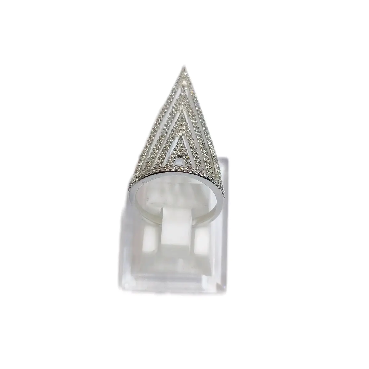 Cincin Silver Unik Segitiga Panjang Import Terbaru
