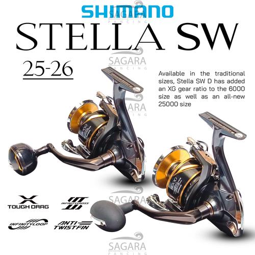 daftar harga reel shimano stella sw C Spinning Featuring a HAGANE Body Reel Shimano Stella SW 6000HG