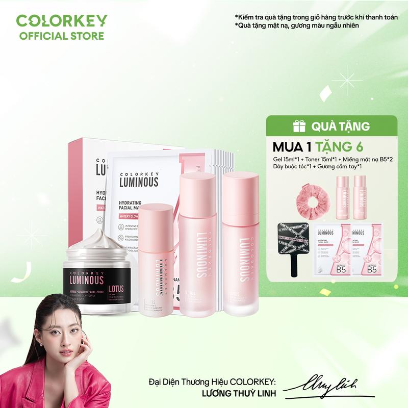 COMBO 5 MÓN 1 Hộp Mặt Nạ Giấy B5+ 1 Mặt Nạ Bùn+ 1 Toner+ 1 Serum+ 1 Gel Dưỡng Ẩm Hỗ Trợ Dưỡng Ẩm Cho Da TẶNG 5 Miếng mặt nạ+ 1 Gương cầm tay + 1 Serum mini 3ml+ 1 Gel mini 15ml+ 1 Toner mini 15ml+ 1 Mặt nạ bùn mini 10g+ 1 Túi lông ngẫu nhiên