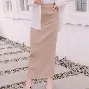 Rok Span Knits - Rok Span Knit Rajut Slim Fitting Fashion Cantik Formal