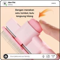 Gambar IDEN PET Sisir Bulu Kucing Sisir Kutu Anjing Sisir Grooming Hewan Cat Dog Comb - Biru dari Iden Pet Kota Tangerang 4 Tokopedia