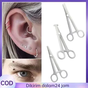 2pcs Penjepit Helix Professional / Forcep Tindik Piercing Plier Alat Tindik Tubuh Hidung Bibir Telinga Septum