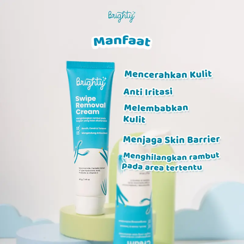 Brighty Swipe Removal Cream X Post Shaving & Waxing Gel Ketiak 1