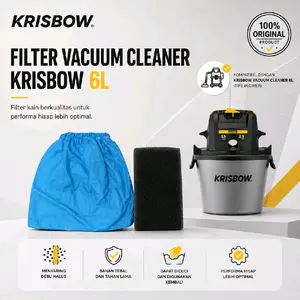 Krisbow Original Filter Vacuum 6L untuk Menyaring Kotoran dan Debu Efektif Tidak Boleh Dicuci - Cleaner