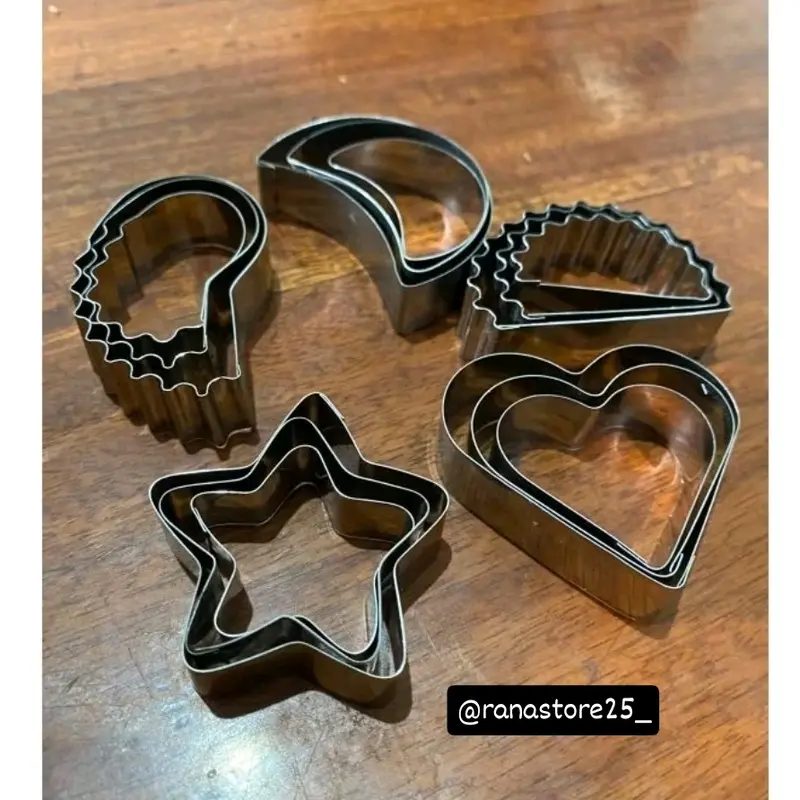 [1 Set] isi 15pcs Cetakan Kue Kering Stainlees / Cookies Cutter 0