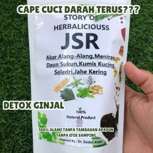 REMPAH JSR DETOX GINJAL RESEP DR. ZAIDUL AKBAR - AKAR ALANG ALANG DAUN SUKUN MENIRAN KUMIS KUCING SELEDRI JAHE KERING