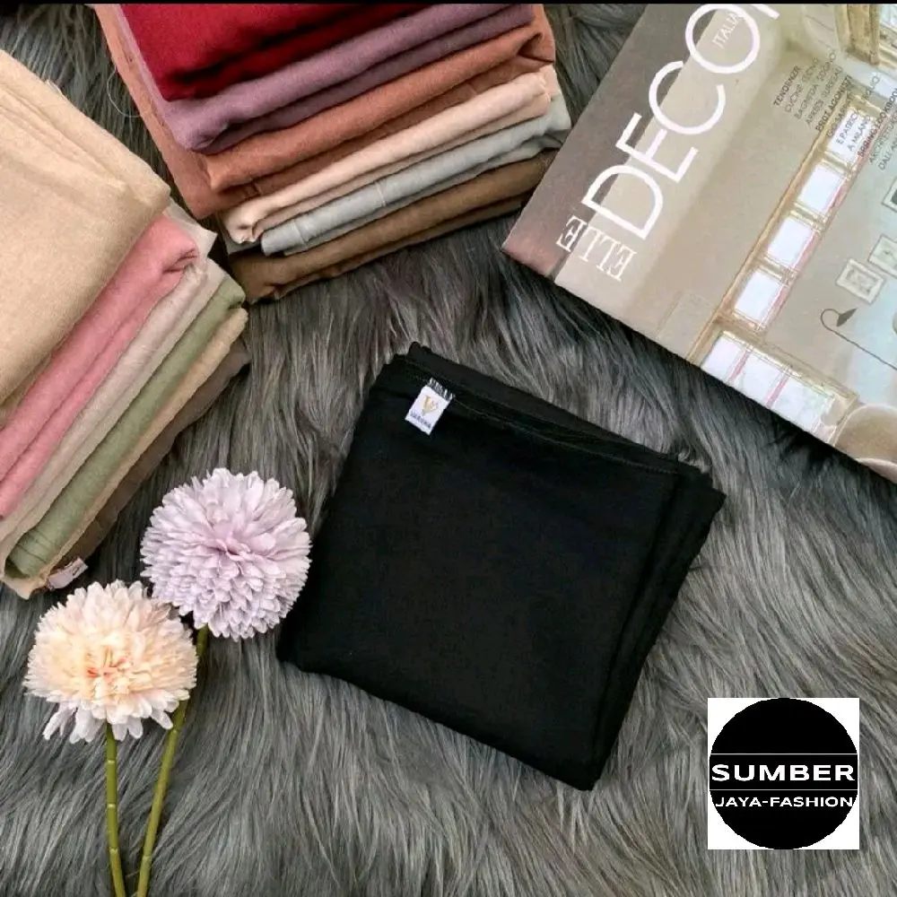 COD-Best Seller//hijab Segi Empat Paris jadul VARISHA ORI Muslim Nyaman Kerudung Wanita Cantik Tebal Brown Voal Hitam