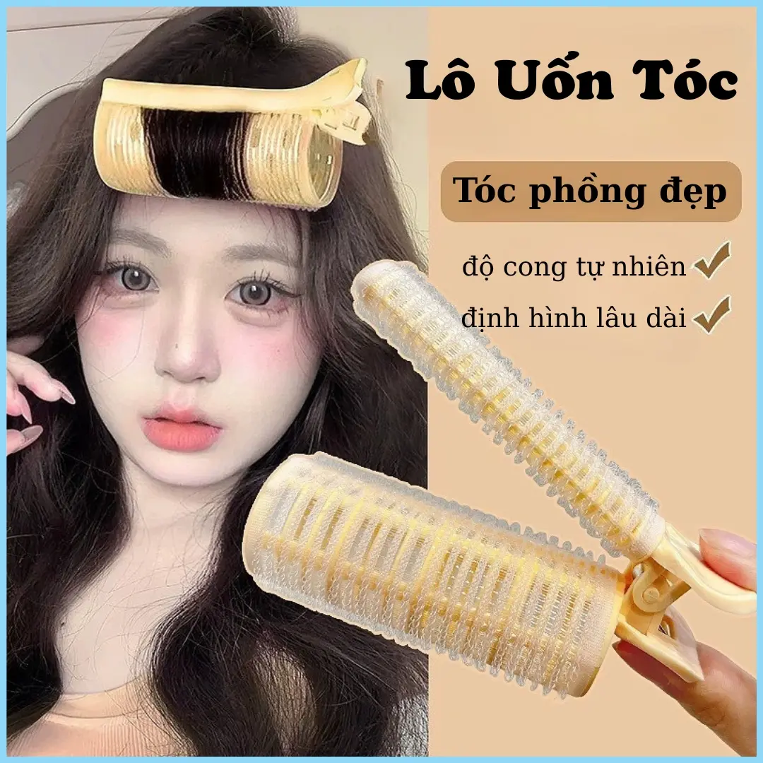 combo 2 thanh kẹp làm phồng chân tóc mái lô cuốn tóc, lô giữ nếp uốn, cuốn lô