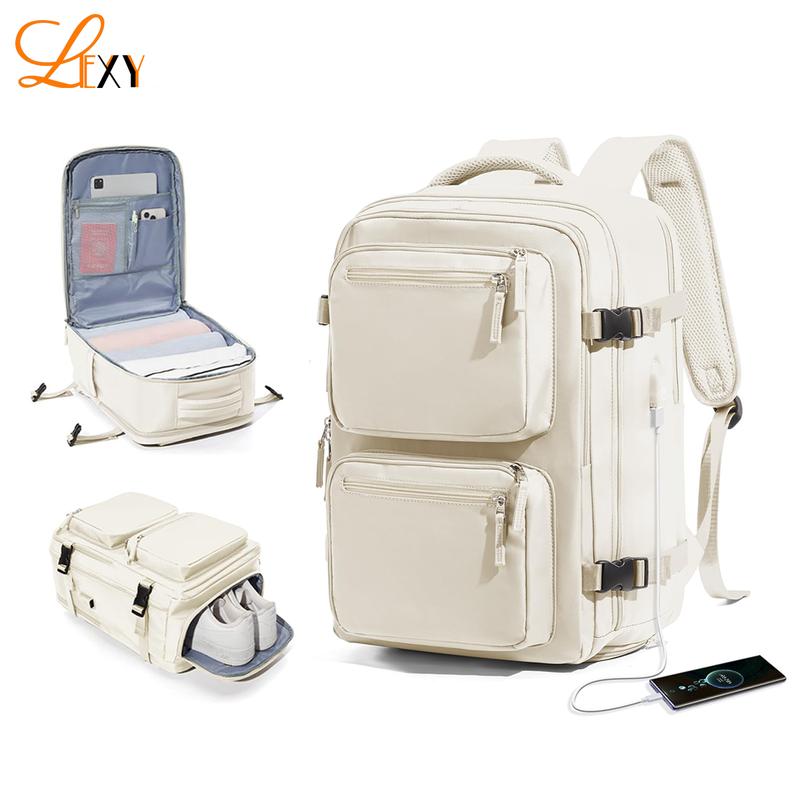  LEXY Balo du lịch chống nước có ngăn đựng laptop 16 inch và ngăn đựng giày 35L 55L dành cho cả nam và nữ 