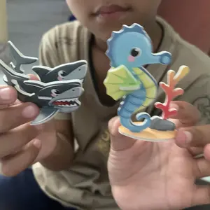 30pc (1 pack) Puzzle 3D Motif Hewan laut Dino Animal Serangga Pesawat Kendaraan Transportasi | Mainan Edukasi DIY