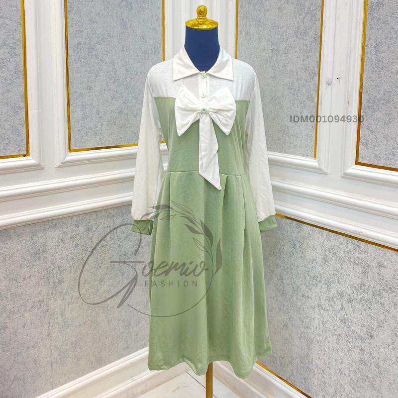 Bless | Dress Rani Midi Daily Wanita Bahan Katun Mini Style Casual Simple 0