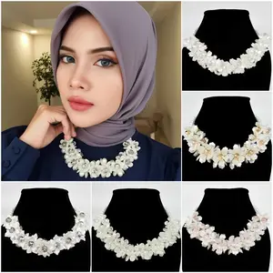 PGX Kalung Hijab Beads Necklace (KH020) - Kalung Kondangan Kelopak Bunga