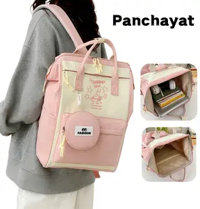 Panchayat Tas Ransel Wanita Tahan AirKapasitas Besar Tas Sekolah Korean StyleLaptop 16 in Backpack