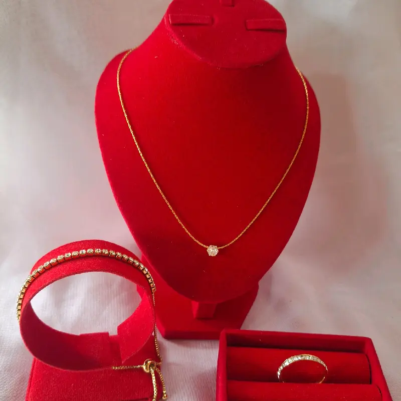set kalung gelang dan cincin titanium 0