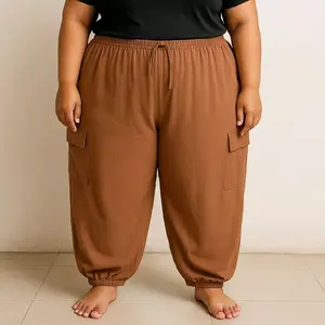 BB 90-135 Kg Celana  Jogger Cargo  Kantong Jumbo Big Size  Panjang Wanita Cargo Nyaman Oversize