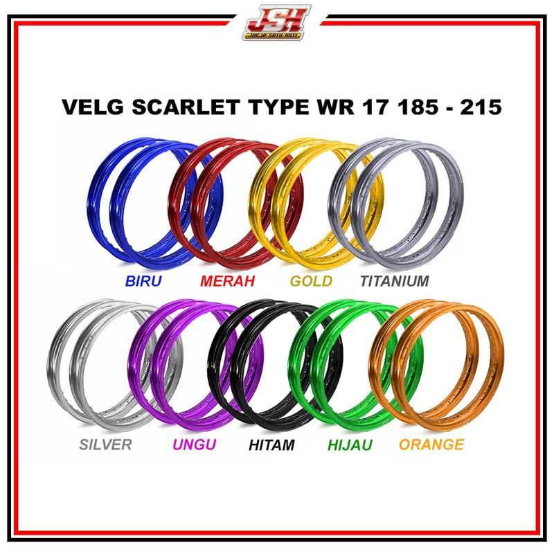 Velg Velek Lingkaran Set Scarlet Racing Type WR Ring 17 140 160 185 215 Universal 1